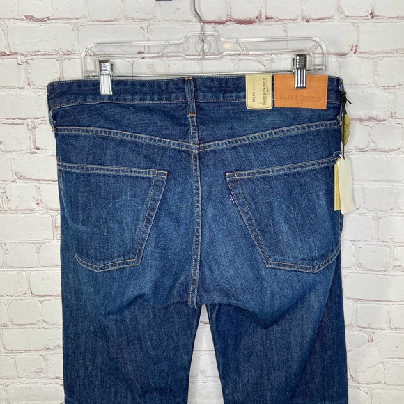 Levis Ruler Straight Jeans Sweet Blue Dark Wash - Picture 6 of 8